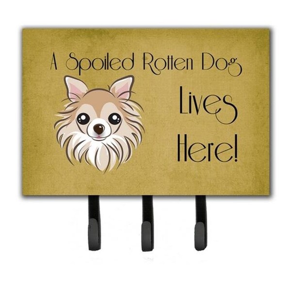 Carolines Treasures Carolines Treasures BB1499TH68 Chihuahua Spoiled Dog Lives Here Leash & Key Holder BB1499TH68 - main